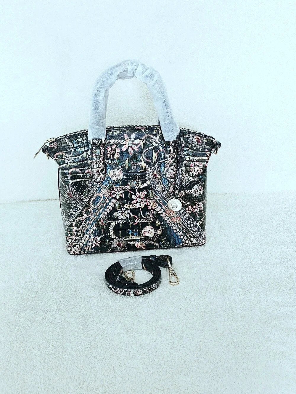 NWT Brahmin BEJEWELED Medium Duxbury w/Ady Wallet